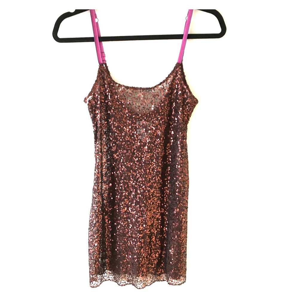 Intimately Free People Brown Sequin Dress